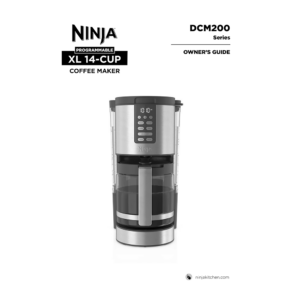Ninja Programmable XL 14-Cup Coffee Maker PRO DCM201BK Owner's Guide