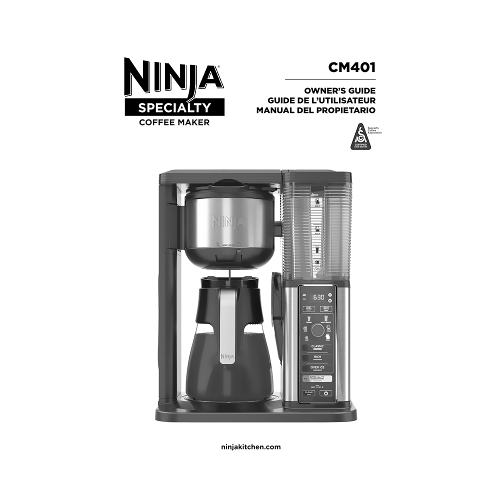 Ninja Specialty Coffee Maker CM401 Owner's Guide