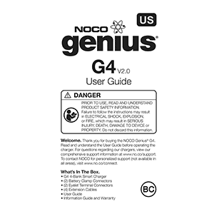 NOCO Genius G4 Smart Battery Charger User Guide