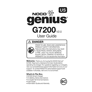 NOCO Genius G7200 Smart Battery Charger User Guide