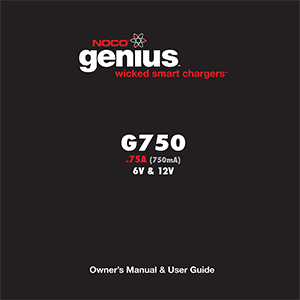 NOCO Genius G750 Battery Charger Owner's Manual and User Guide