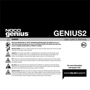 NOCO GENIUS2 6V/12V 2-Amp Smart Battery Charger User Guide