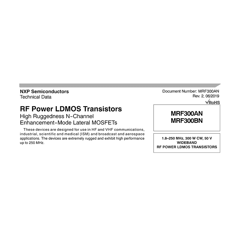 MRF300BN NXP RF Power LDMOS Transistor Datasheet