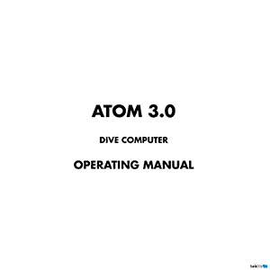 Oceanic Atom 3.0 Dive Computer Operating Manual