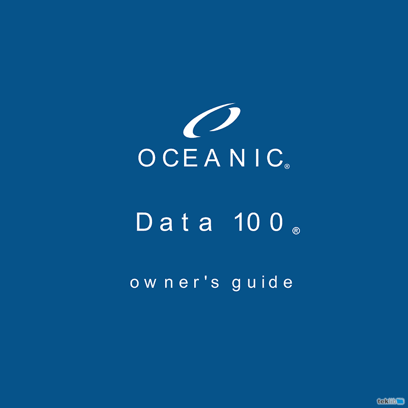 Oceanic Data 100 Dive Computer Owner's Guide