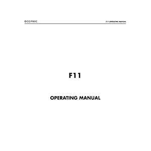 Oceanic F11 Freediving Computer Operating Manual