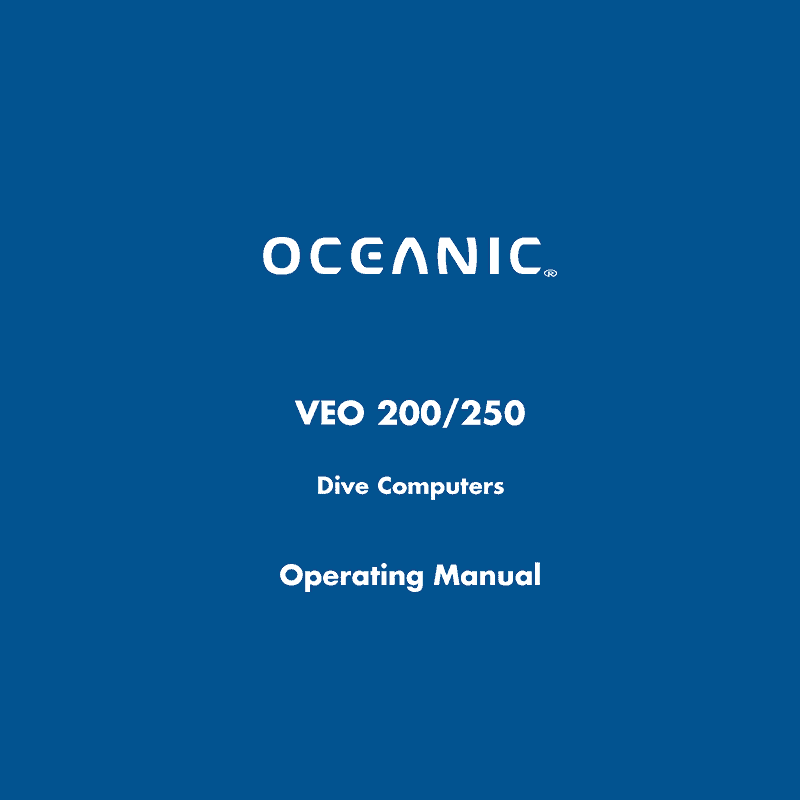 Oceanic Veo 200 Dive Computer Operating Manual