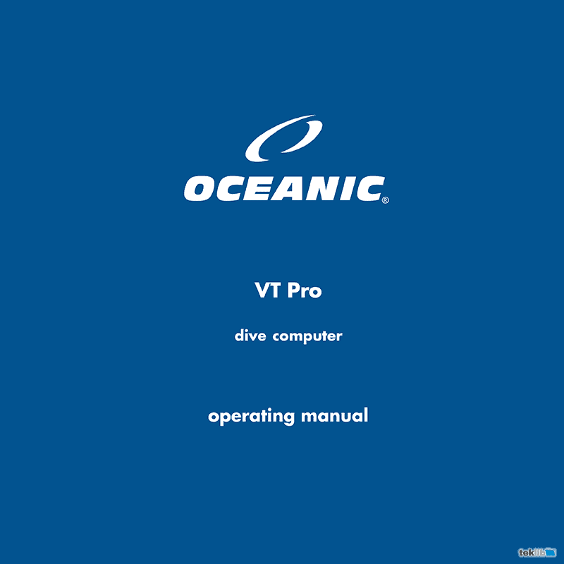 Oceanic VT Pro Dive Computer Operating Manual
