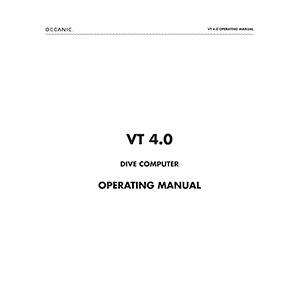Oceanic VT 4.0 Dive Computer Operating Manual