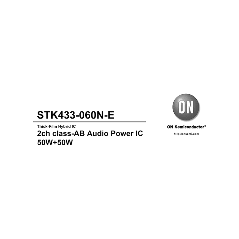 STK433-060N-E ONsemi/Sanyo 50W*2 audio power amplifier Datasheet