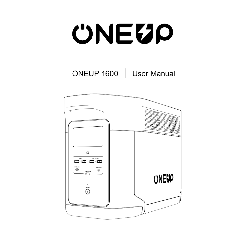 ONEUP 1600 Portable Power Station User Manual