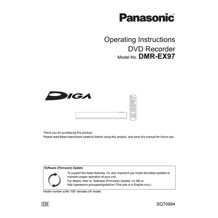 DMREX97 Panasonic DVD Recorder User Manual