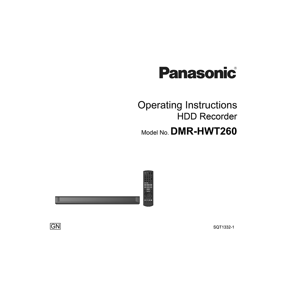 Panasonic DMR-HWT260 Freeview/HbbTV 1TB HDD Recorder Operating Instructions