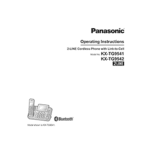 Panasonic KX-TG9541 Cordless Phone Operating Instructions