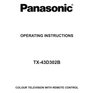 Panasonic TX-43D302B LED TV Operating Instructions