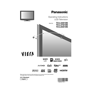 Panasonic TX-L32S10B Viera LCD TV Operating Instructions