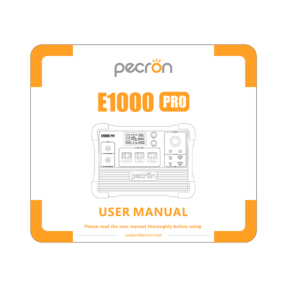 Pecron E1000PRO Portable Power Station User Manual