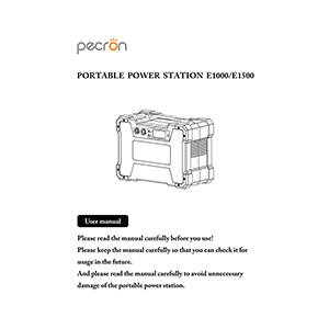 Pecron E1500 Portable Power Station User Manual