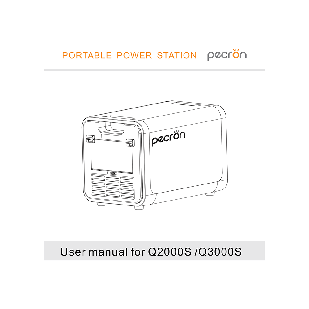 Pecron Q3000S Portable Power Station User Manual