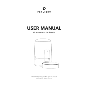 Petlibro 2L Air Automatic Pet Feeder PLAF008 User Manual