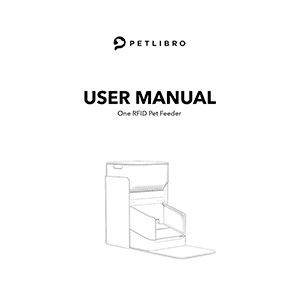 Petlibro 3L One RFID Pet Feeder PLAF301 User Manual