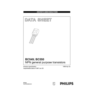 BC550 Philips NPN General Purpose Transistor Data Sheet