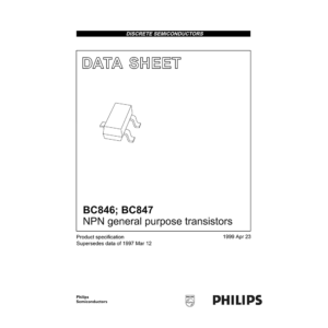 BC846A Philips NPN Transistor Data Sheet