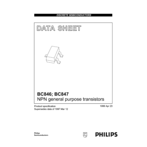 BC847 Philips NPN Transistor Data Sheet