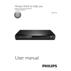 Philips BDP2190 Blu-ray Disc / DVD Player User Manual