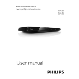 Philips BDP3380 Blu-Ray Disc / DVD Player User Manual