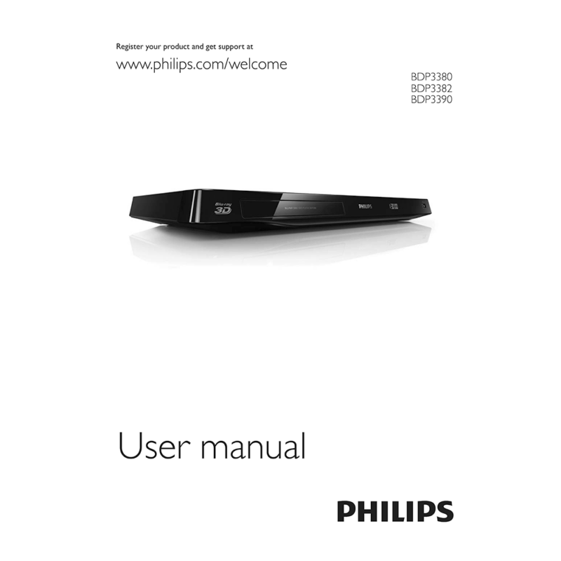 Philips BDP3380 Blu-Ray Disc / DVD Player User Manual