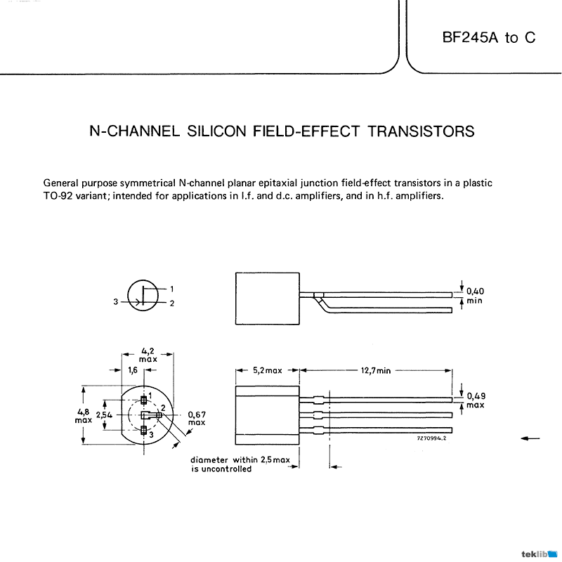 BF245B Philips Transistor Data Sheet