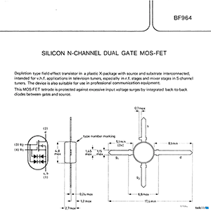 BF964 Philips Transistor Data Sheet