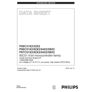 P87C51X2 Philips Microcontroller Data Sheet