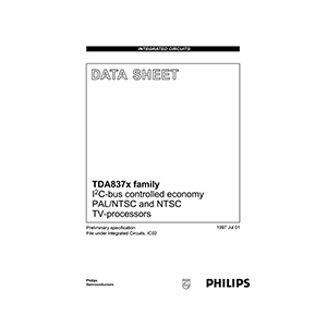 TDA8373 Philips I2C-bus controlled NTSC TV-processor Data Sheet