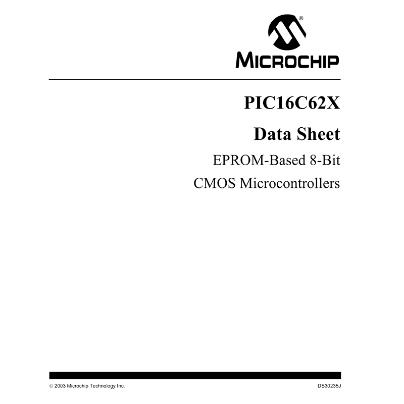 PIC16C622 Microchip 8-Bit CMOS Microcontroller Data Sheet