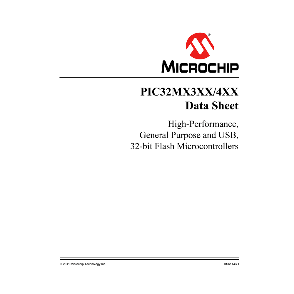 PIC32MX340F128L Microchip Flash Microcontroller Data Sheet