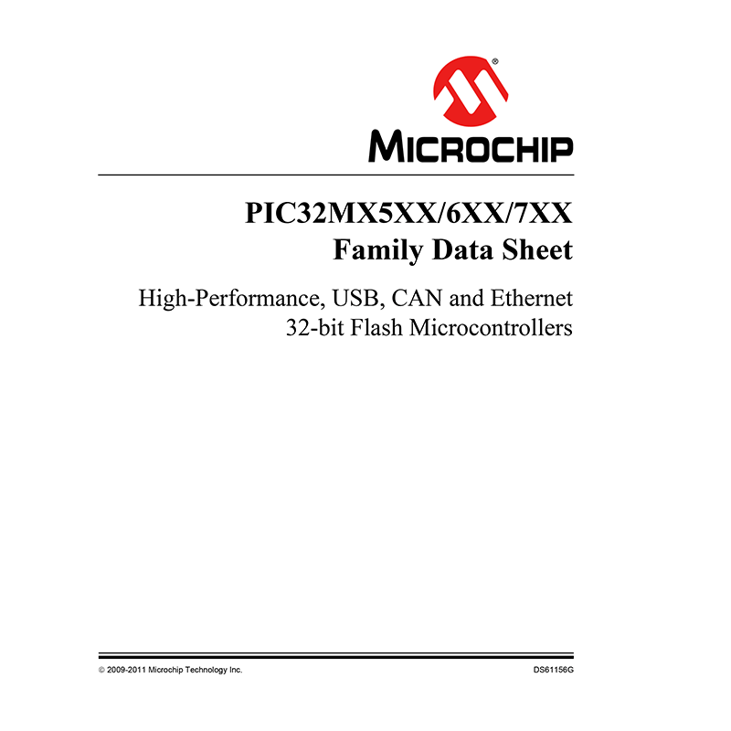 PIC32MX534F064H Microchip Flash Microcontroller Data Sheet