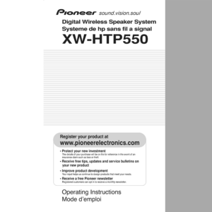 Pioneer XW-HTP550 Digital Wireless Speaker Operating Instructions