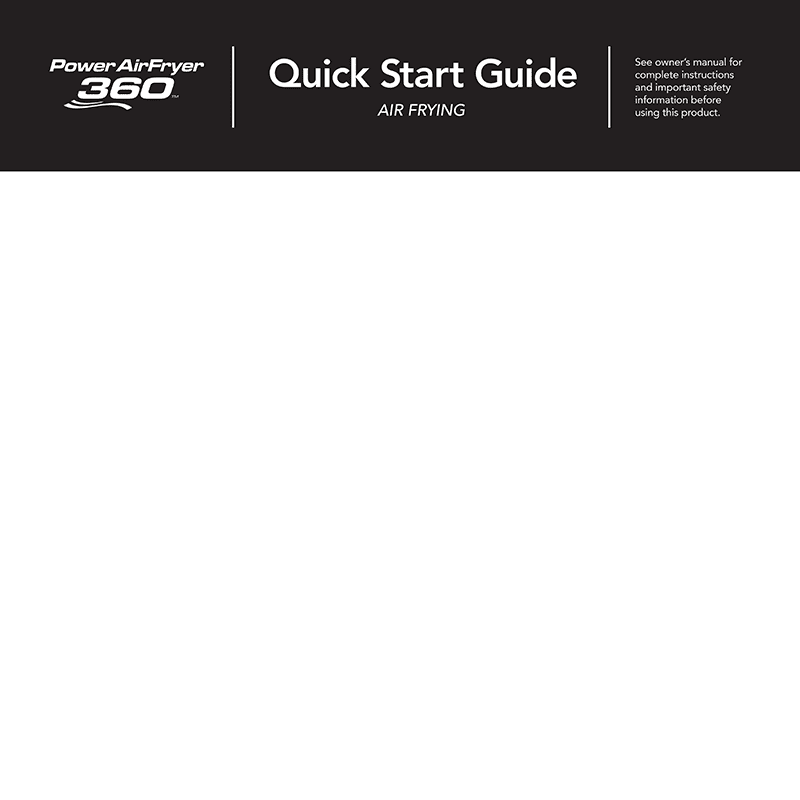 User manual for POWER AIRFRYER 360