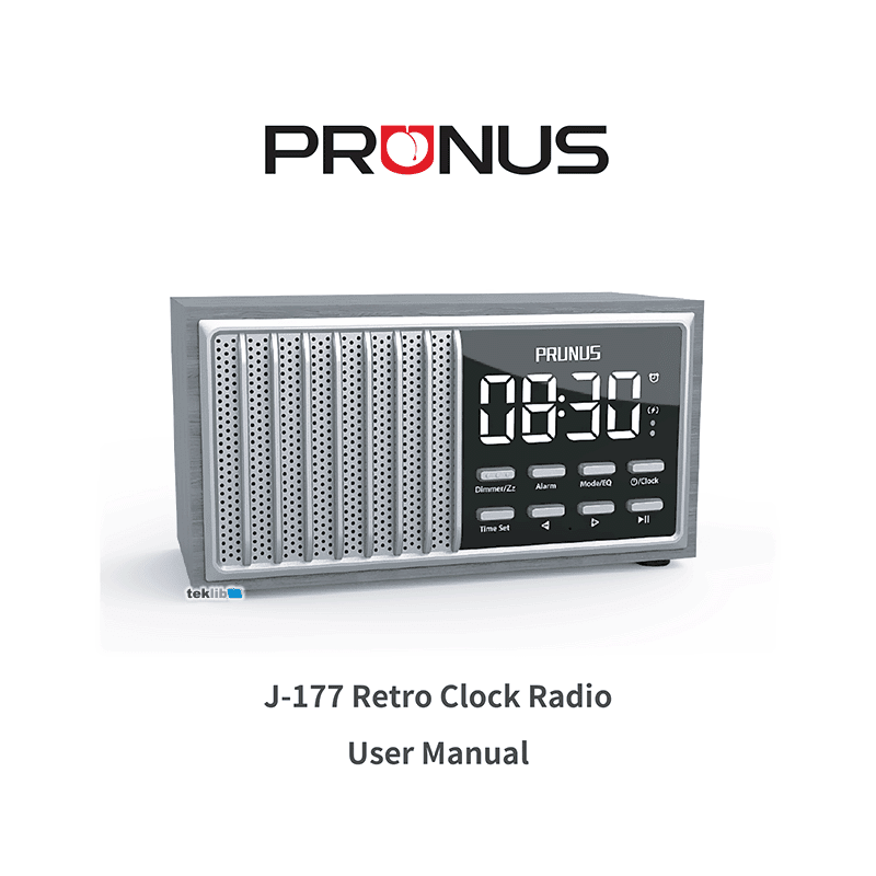 Prunus J-177 (2023) Alarm Clock Radio User Guide