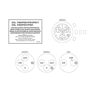 Q&Q cal. FS00 Analog Watch Instruction Manual