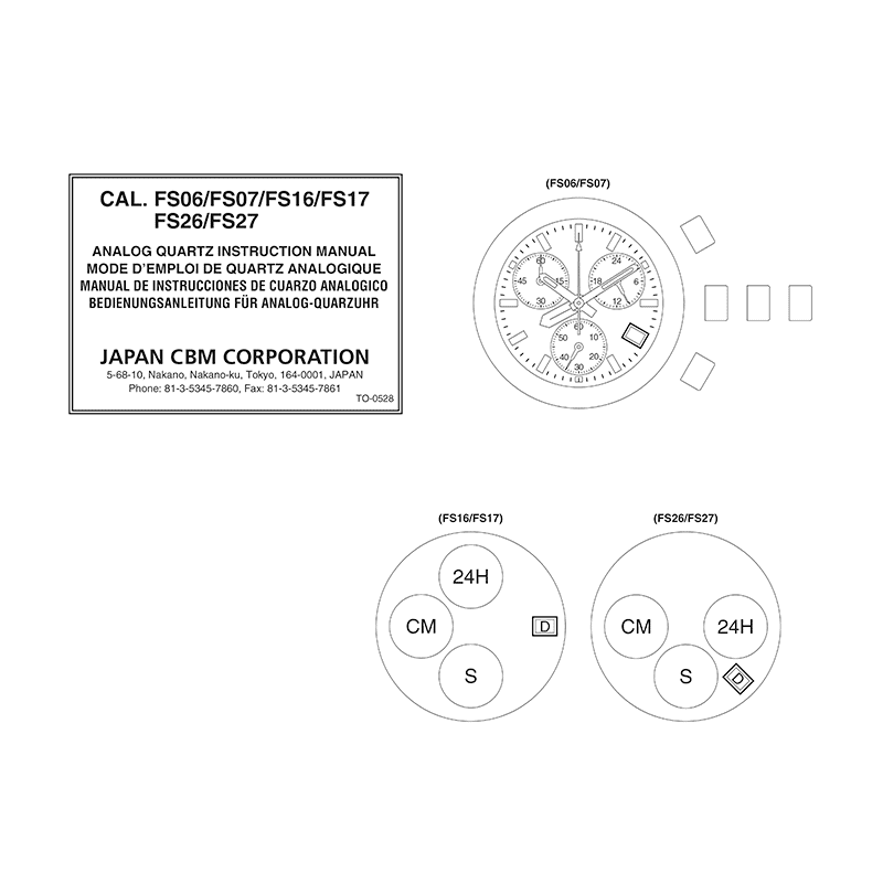 Q&Q cal. FS07 Analog Watch Instruction Manual