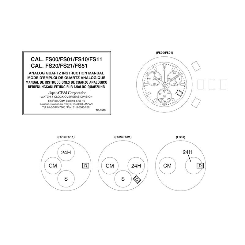 Q&Q cal. FS11 Analog Watch Instruction Manual