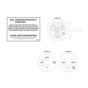 Q&Q cal. FS17 Analog Watch Instruction Manual