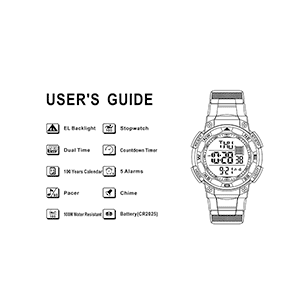Q&Q M124 Cal MD11239 Digital Watch Instruction Manual