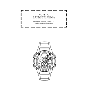 Q&Q M146 Cal MD13280 Digital Watch Instruction Manual