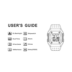 Q&Q M158 Cal MD09212N Digital Watch Instruction Manual