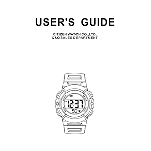 Q&Q M185 Cal MD17404 Digital Watch Instruction Manual