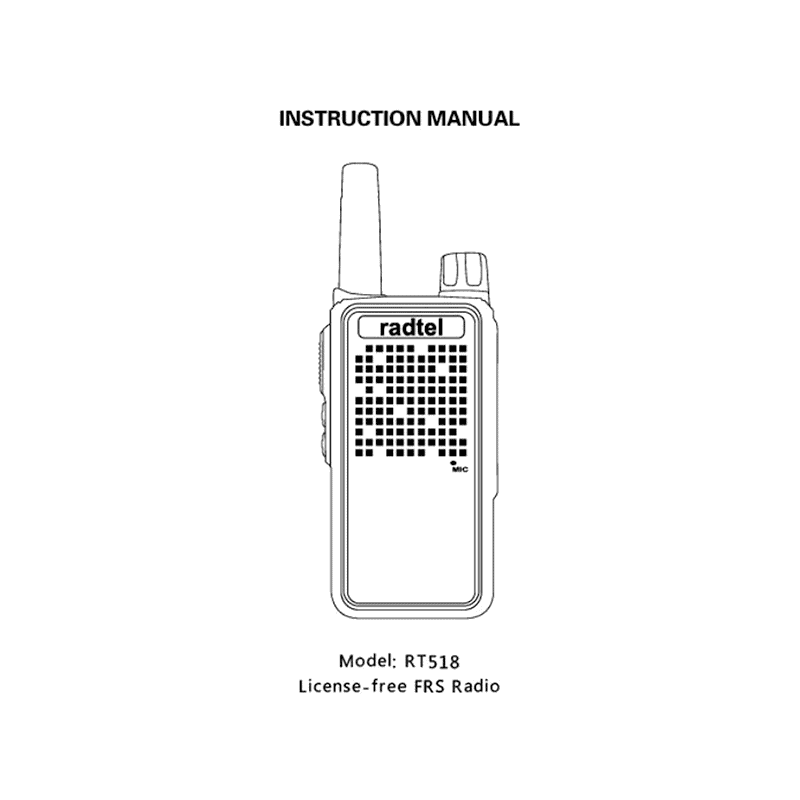 Radtel RT-518 Radio Instruction Manual